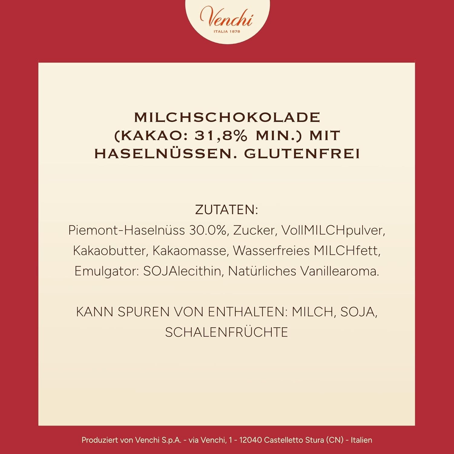Venchi, Brutto&Buono, handgemaakte "Piemonte Forest Hazelnut" dennenboomvormige melkchocoladereep, 200 g, glutenvrij, kerstcollectie in beperkte oplage, cadeau-idee