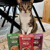 Sanabelle Freshe Mieze - Mixtray | 10 x 100 g Mixverpakking | 4 heerlijke soorten kattenvoer om te proberen | Gestoomd nat kattenvoer, net als vers gekookt