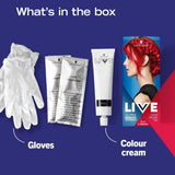 Live ultraheldere of pastelrode haarverf 3 stuks Semi-permanente kleur die tot 15 wasbeurten meegaat - 092 Pillar Box Red Naty Shop Haarverf