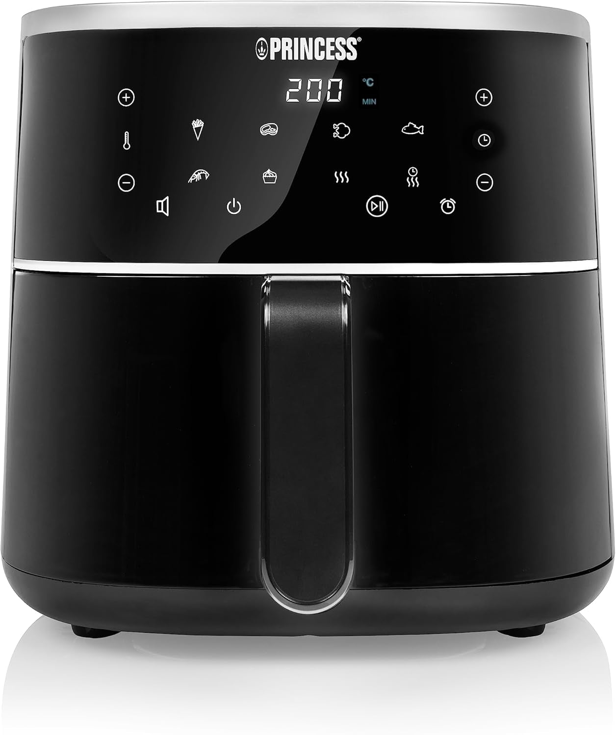 Princess Digitale Heteluchtfriteuse - Variabele bakinhoud - Maximaal 8 liter - 6 vooraf ingestelde programma's Apparaten Naty Shop 4 liter