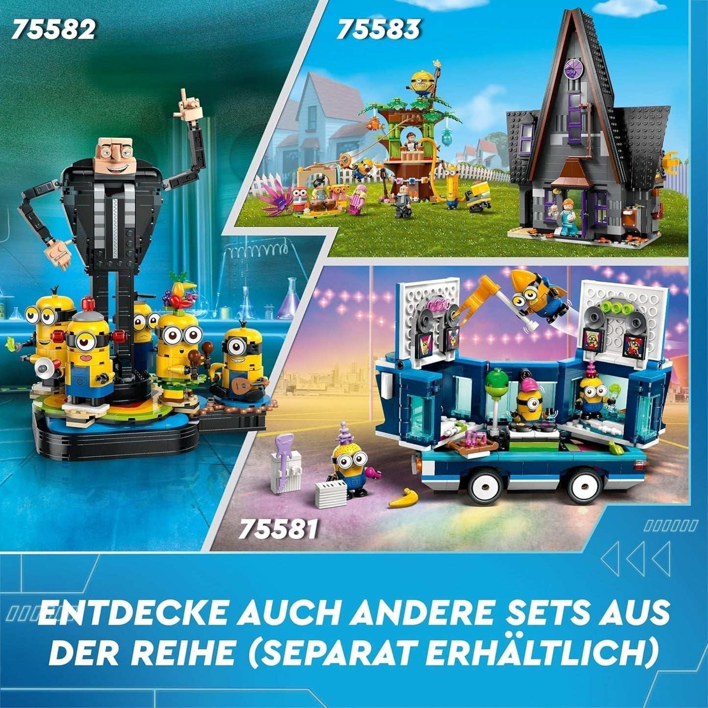 LEGO I - Simply Incorrigible 4 Gru's en Minions' Family Villa I - Simply Incorrigible 4 Movie Speelset Kinderspeelgoedcadeau voor jongens en meisjes vanaf 8 jaar 75583 Bouwsets Beuche in LEGO-Store