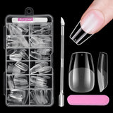 Volledige dekking korte nagels 120 stuks 12 maten Korte nageltips voor gelnagels Lijm op kunstnagels Lijm op nagelvijlset Nagelpolijstmachine Nagelriemschuiver