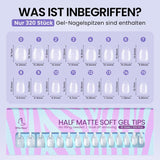 Btartbox Extra Korte Amandelnageltips - Volledige dekking Gel X Soft XS Gelnageltips - Voorgevormde semi-matte voor brede nagels Salon 320 stuks