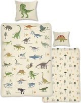 Skybrands Dino Bedtuchen 135X200 Jungen Bedtuchen Dinosaurier Baumwolle 2Tlg Kinder Bedtuchen Dinosaurier 135X200 + Beutel Naty Shop Standaardtitel