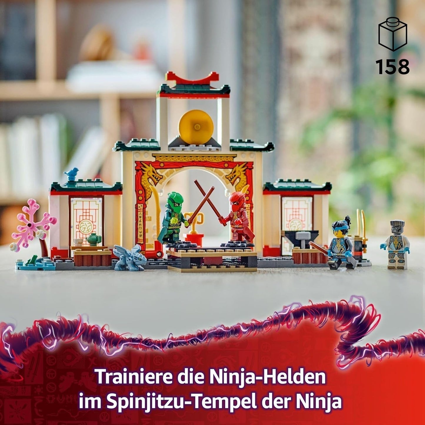 LEGO NINJAGO Spinjitzu Ninja Tempel - Speelset met 4 minifiguren en 1 drakenfiguur - Bouwset - Kerst- of verjaardagscadeau voor jongens en meisjes vanaf 4 jaar 71831 Bouwsets Besuche den LEGO-Store