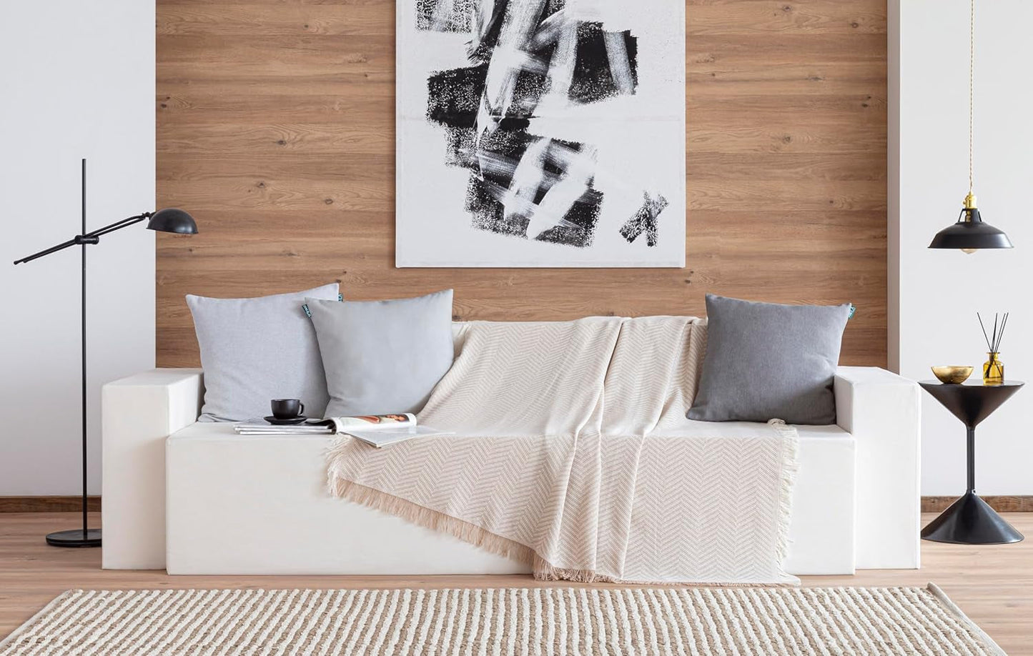 Todocama multifunctionele sprei, sprei, sprei, bankhoes, jarapas, visgraatmotief (230 X 260 Cm, zandbeige). Bedden en dekens Besuche den Todocama-Store