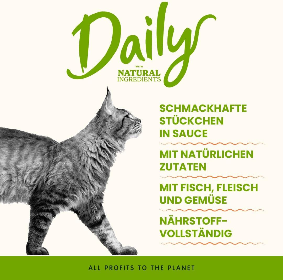 Almo Nature Daily - Natvoer voor katten - Tonijn en Zalm - 70 g, 30 stuks