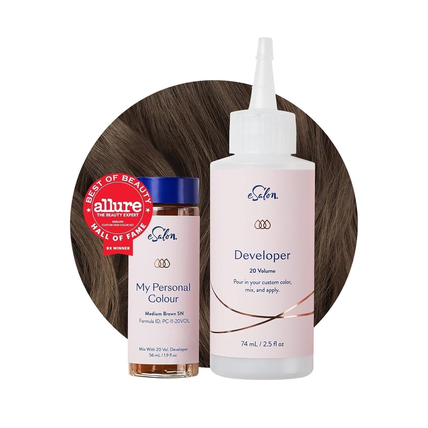 Permanente haarverfset 100% grijsdekking Thuiskleuring 0% ammoniak Haarverf Multidimensionale haarverf Professionele haarverf Naty Shop Haarverf Middelbruin 5N