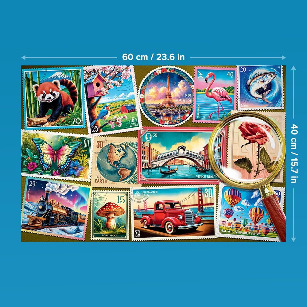 Trefl - Easypiece Puzzle: Stempels - 300 stukjes - Grote stukken, Gemakkelijke puzzel, Voor volwassenen en kinderen vanaf 10 jaar Puzzel Naty Shop