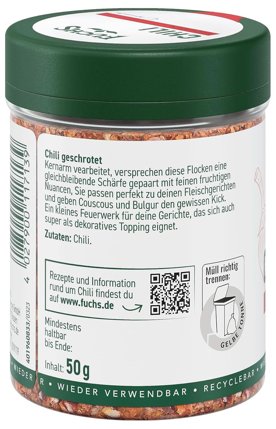 Fuchs Chilivlokken, 50 gram Specerijen Naty Shop