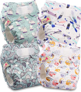 Littles and Bloomz herbruikbare luier FLV2-0602, standaard klittenbandsluiting, 6 luiers