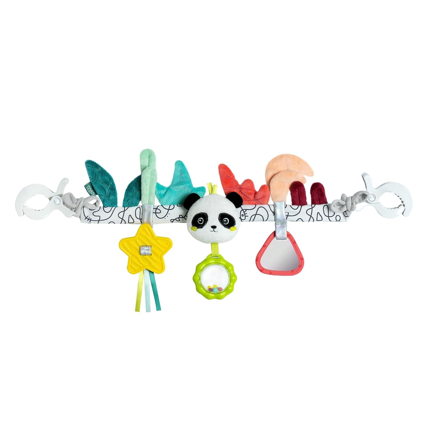 Fehn babymobielketting Panda Baby Mobile - babymobielketting met schattige figuren - flexibel hangend babyspeelgoed - kinderwagenspeelgoed voor baby's en peuters vanaf 0+ maanden Babyspeelgoed Naty Shop Panda