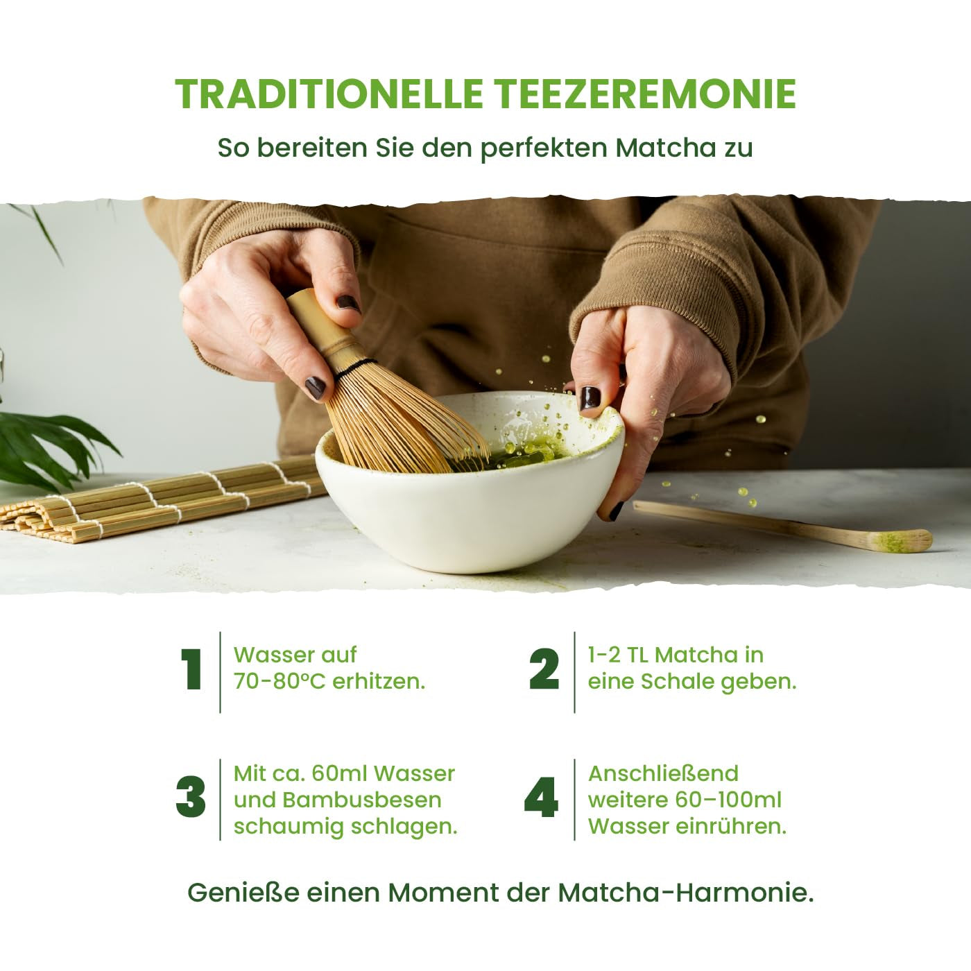 Monte Nativo Ceremonial Matcha Poeder (40g) - perfect voor matcha thee, lattes en smoothies - groene thee uit Japan - ceremoniële kwaliteit, in metalen doos - 100% puur, glutenvrij, fijngemalen
