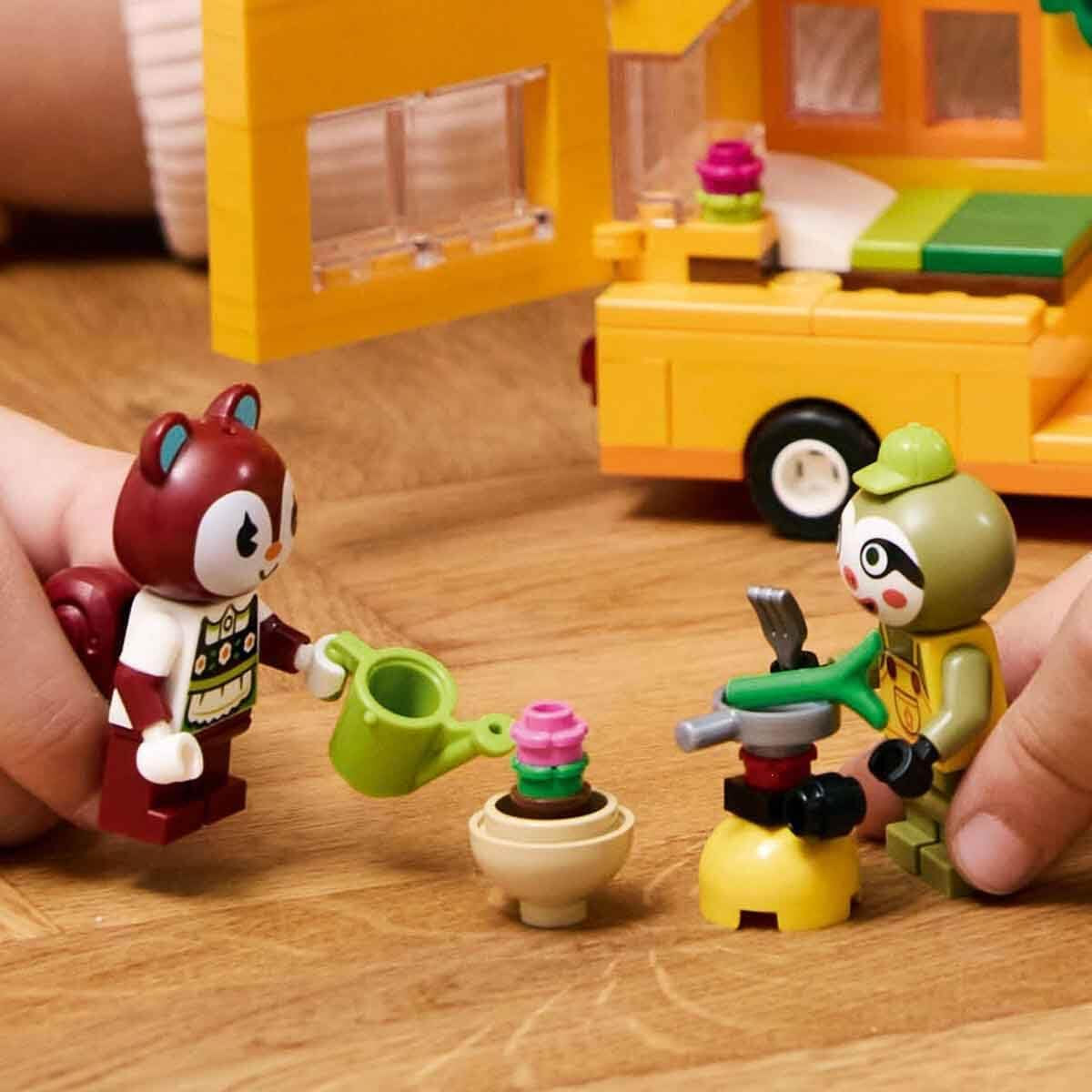 LEGO Animal Crossing Gerd's Caravan & Tuin Rollenspelset Autospeelgoed voor kinderen van 7 jaar oud Meisjes en jongens Cadeau Videogamespeelgoed met dierenfiguren 77054 Bouwsets Besuchen in LEGO-Store