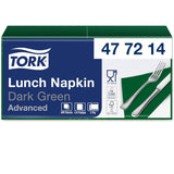 Tork 477840 Lime lunchservetten / 2-laags servetten voor kleine maaltijden of snacks / geavanceerde kwaliteit / 10 X 200 (2000) papieren servetten / 32,6 X 33 cm (L X B) / 1/4 vouw