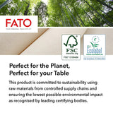 Fato - Natuurlijke 4-voudige wegwerp papieren servetten, milieuvriendelijk, 40 stuks, maat 38X38, 2-laags, 100% gerecycled papier