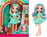 Rainbow High Be Dazzling Modepop - Celine Turquoise - Blauwgroen, 28 cm, met decoratietool, fonkelende edelstenen en stylingaccessoires