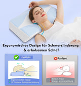 Nekkussen van traagschuim Ergonomisch orthopedisch kussen voor nek- en schouderpijn - Verkoelend slaapkussen voor zij-, rug- en buikslapers met neksteun Cervicale orthopedische kussens Naty Shop