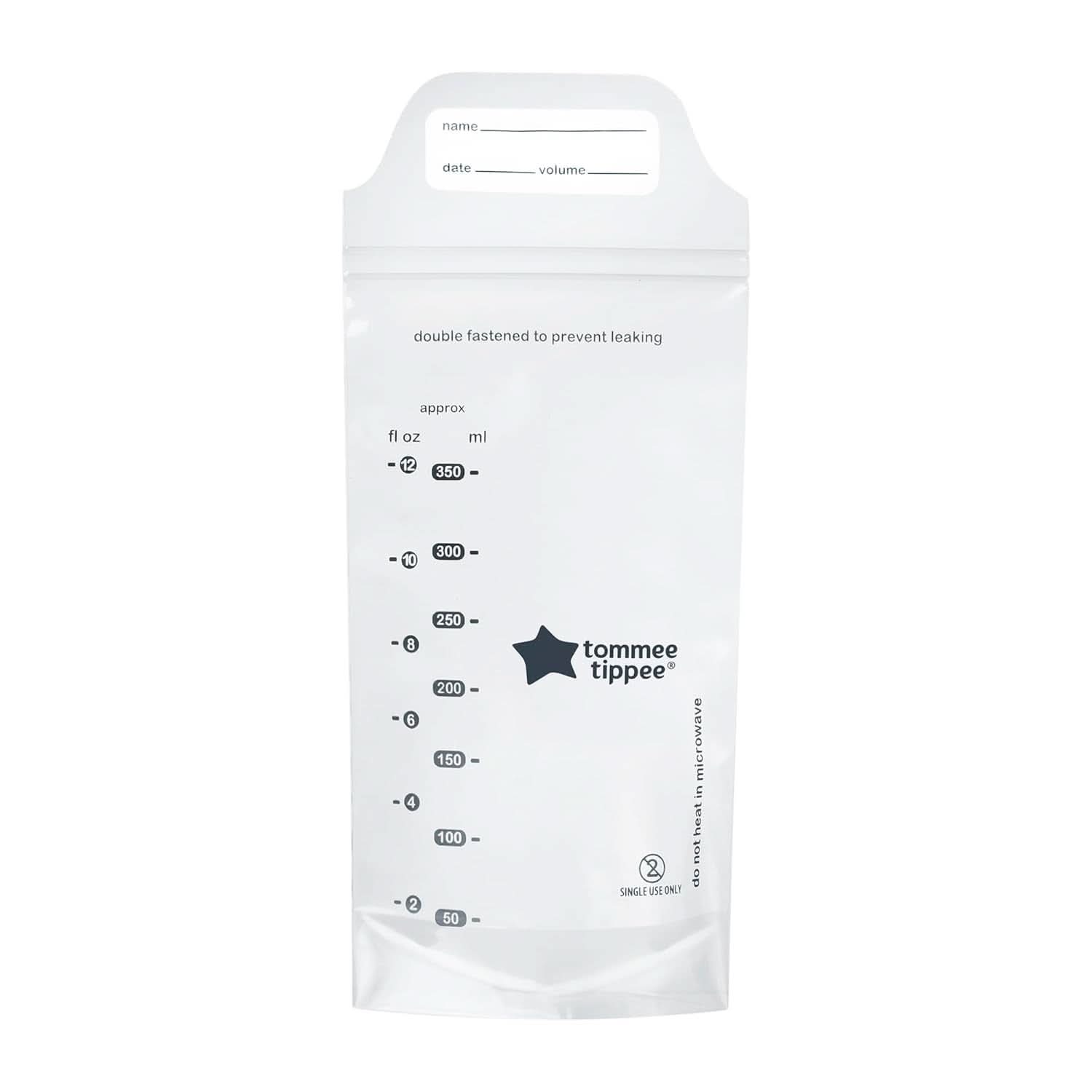 Tommee Tippee Closer to Nature Bewaarzakjes voor moedermelk, voorgesteriliseerd, 350 ml Accessoires Voeding en borstvoeding Bebe Naty Shop