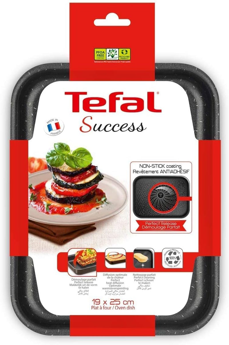 Tefal J1600502 Success Flach Mini Backofen Aluminium Zwart 19X25 X 4,2 Cm Vormen en bakplaten Naty Shop