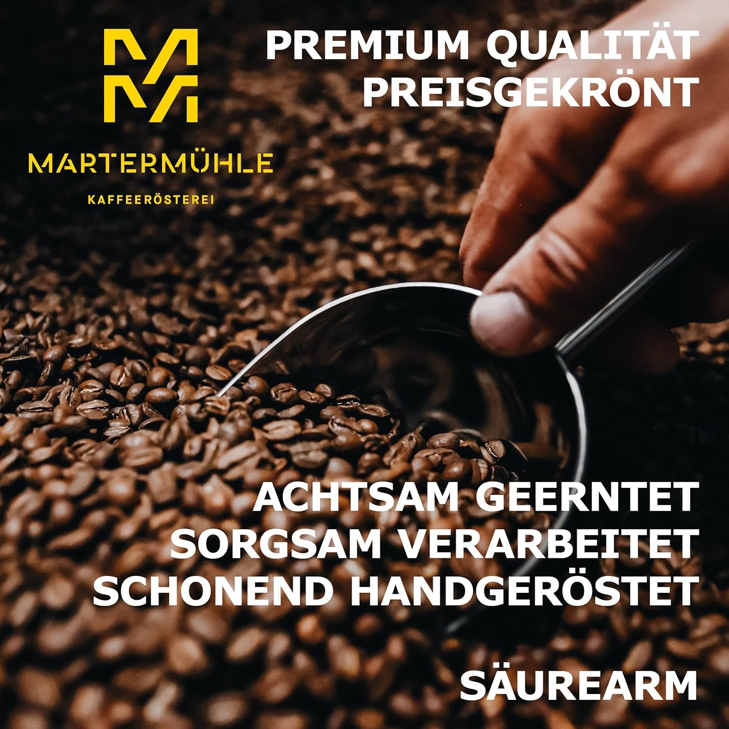 Espressobonen Martermühle Cioccolato 500g Sterk | Arabica/Robusta | Smaken: Macadamianoten, melkchocolade | Licht gebrande hele espressobonen, lage zuurgraad