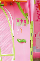 BABY Born Storybook Cottage, opvouwbaar poppenhuis voor poppen van 18 cm met tafel, open haard, chaise longue en telescoop, roze groen, 833803 Zapf Creation Poppenhuizen Naty Shop