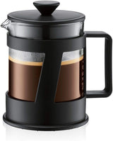 Bodum CREMA koffiezetapparaat (French Press-systeem, permanent roestvrijstalen filter, veiligheidsdop, 0,5 liter) zwart