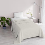 Zomerdekbed Satijn Strepen, polyester, crème, 260X250 Cm Quilts en quilts Naty Shop Crème 170X250 Cm