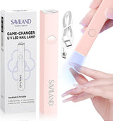 Saviland UV-lamp voor gelnagels: Mini U V-lamp voor nagelsSchützen Sie Die Haut Wiederaufladbar Klein LED Nagellack Trocknergerät Für Nagellack Aufbaugel Nail Tips Nagelkleber Geschenken voor Frauen