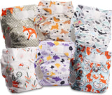 Littles and Bloomz herbruikbare luier FLV2-0602, standaard klittenbandsluiting, 6 luiers