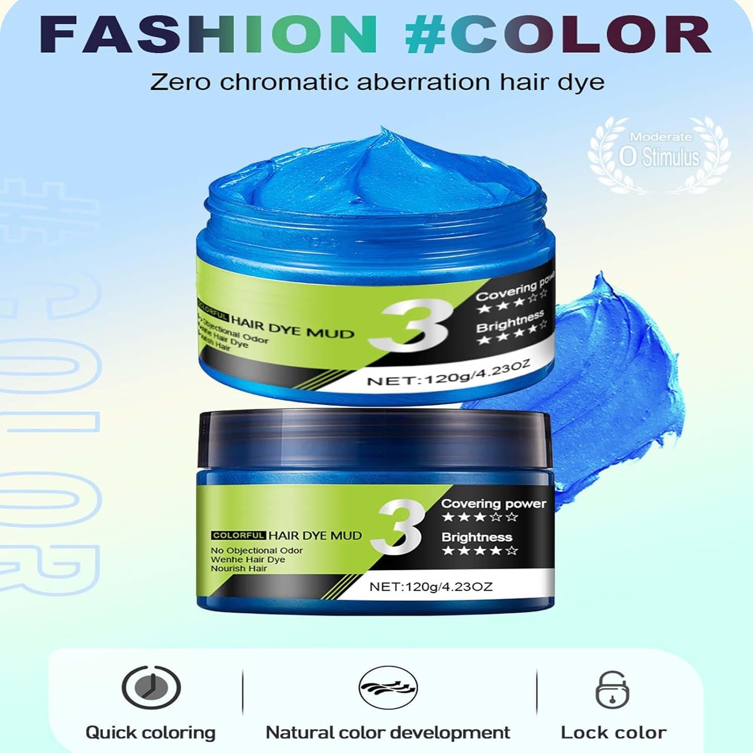 Blauwe haarwax Tijdelijke blauwe haarspray Kleur Crazy Blue Wasbare haarkleur Instant haarverf Natuurlijke haarkleur Styling Haar voor mannen Vrouwen Feest Naty Shop Haarverf