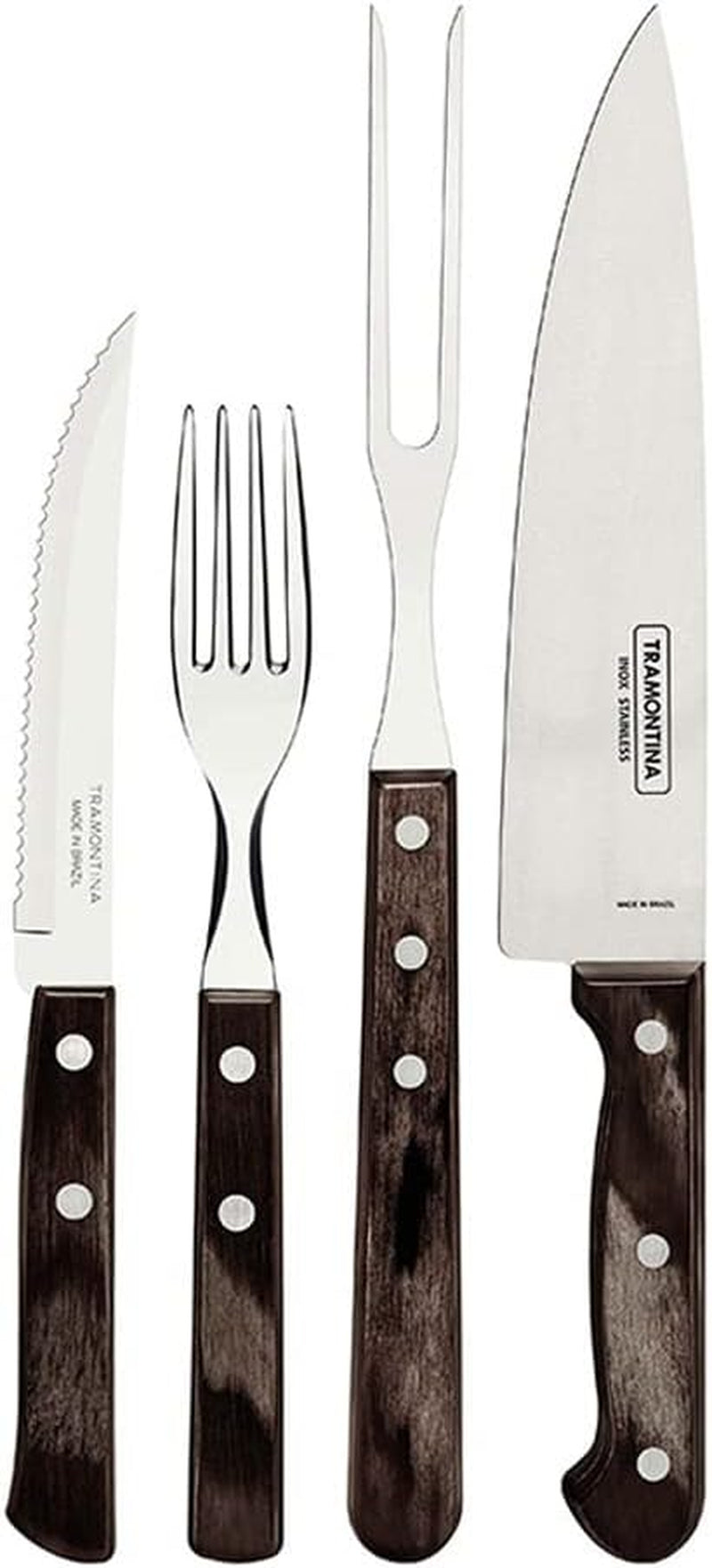 Tramontina 14-delige roestvrijstalen grillbestekset Steakbestek Grillset keuken Naty Shop