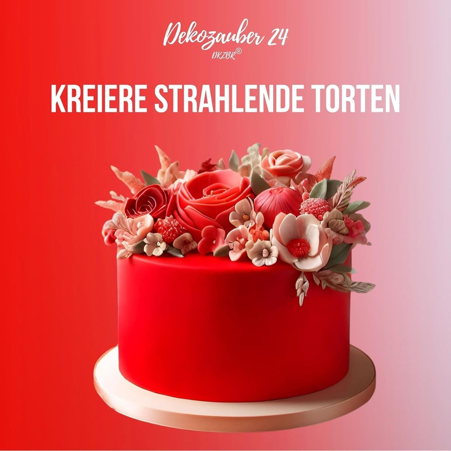 Dekozauber 24 rode kleurstof, gel, 30 g, veganistisch, suikervrij, hooggeconcentreerd, rode kleurstof voor fondant, botercrème, drankjes en meer
