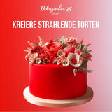 Dekozauber 24 rode kleurstof, gel, 30 g, veganistisch, suikervrij, hooggeconcentreerd, rode kleurstof voor fondant, botercrème, drankjes en meer