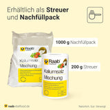 Raab Vitalfood Kaliumzout-Mischung, Mineralsalzmischung mit 66,7% Natriumchlorid (Kochsalz) en 33% Kaliumchlorid, Kalium trägt zur Aufrechterhaltung eines normalen Blutdruck bei (1 x 200 g dosis)