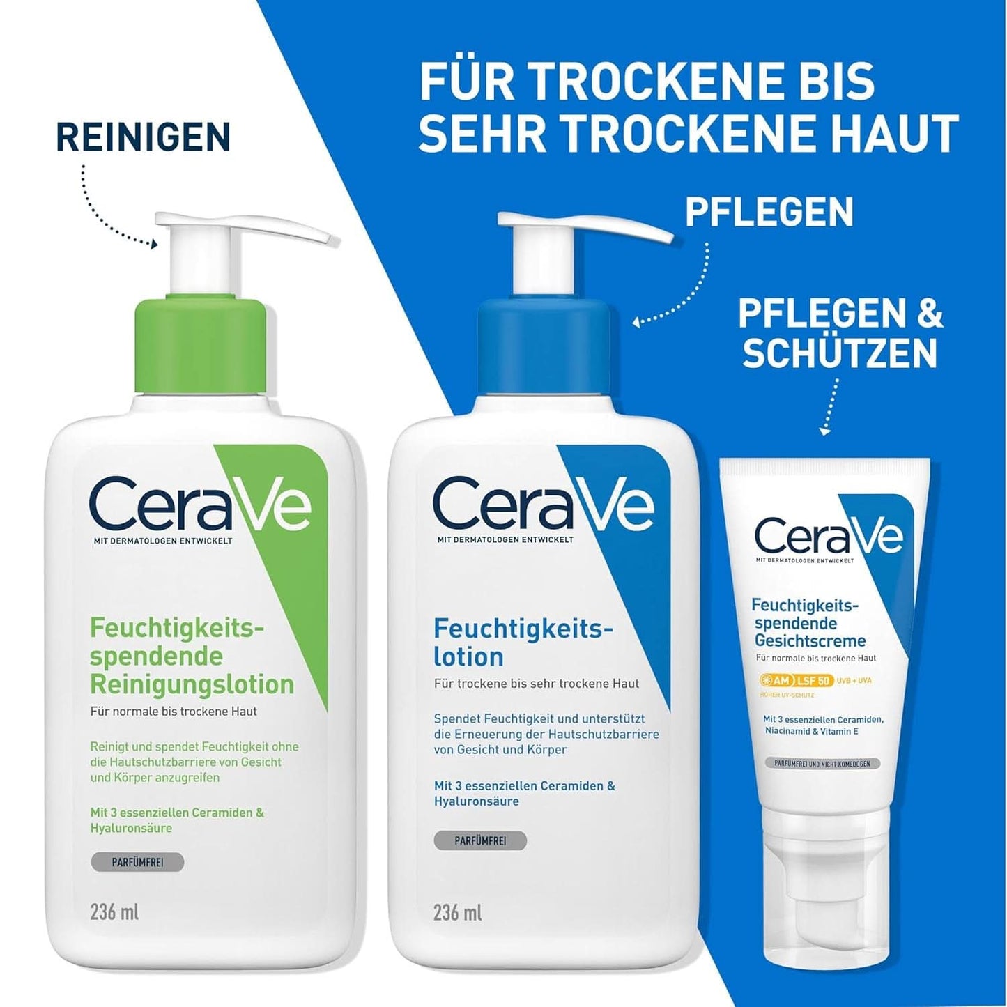 Cerave bodylotion met doseerpomp, geschikt voor atopische dermatitis en droge of zeer droge huid, 236 ml Cosmetica en Schoonheid Naty Shop