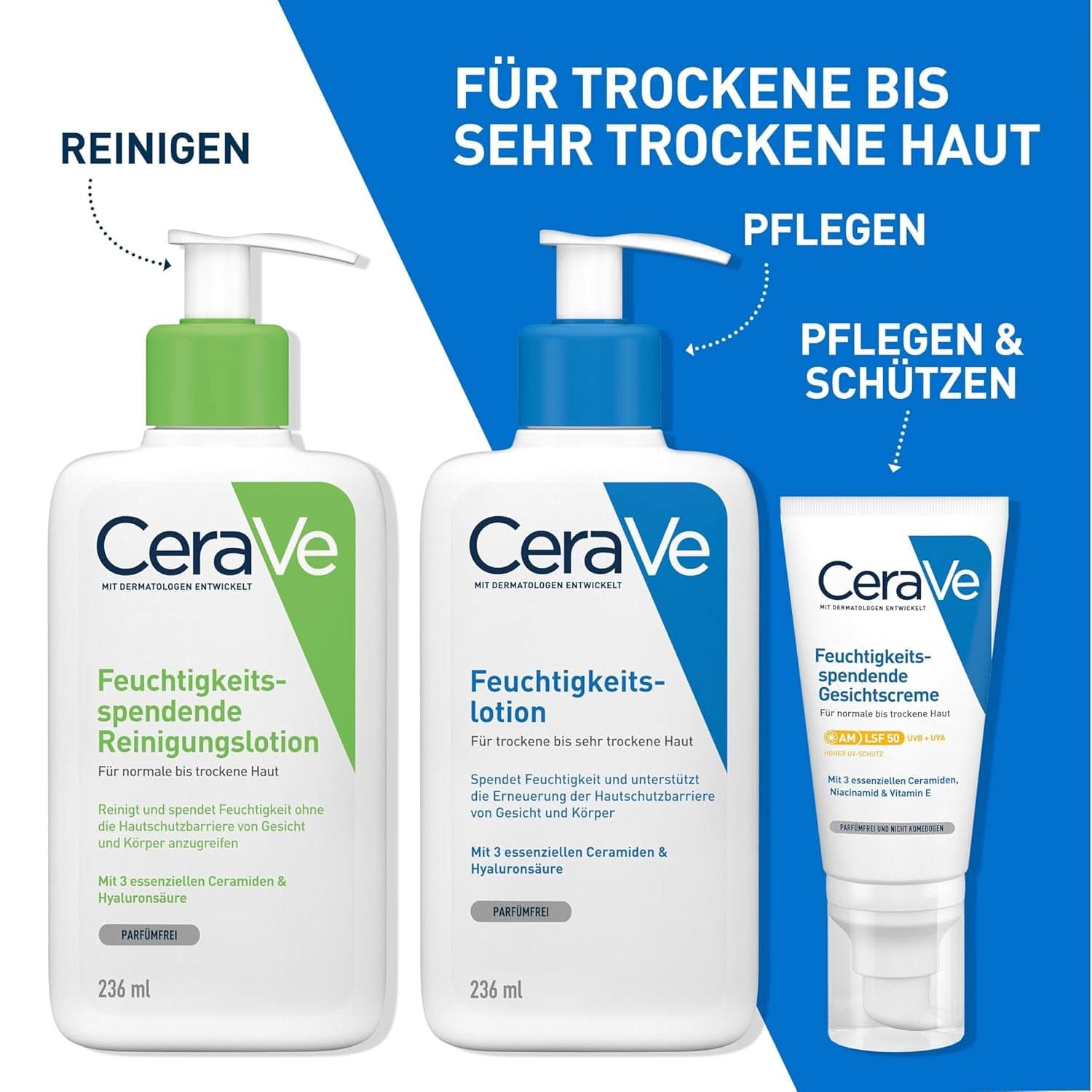 Cerave bodylotion met doseerpomp, geschikt voor atopische dermatitis en droge of zeer droge huid, 236 ml Cosmetica en Schoonheid Naty Shop