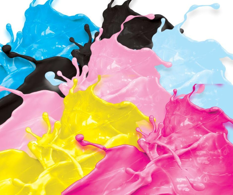 Kleurstofset met eetbare inkten voor plotters 6 x 100 ml | Lichtcyaan | Cyaan | Lichtmagenta | | Magenta | Geel | Zwart | Eetbare bedrukking, Waferpapierbedrukking, decoratieve taarttopping