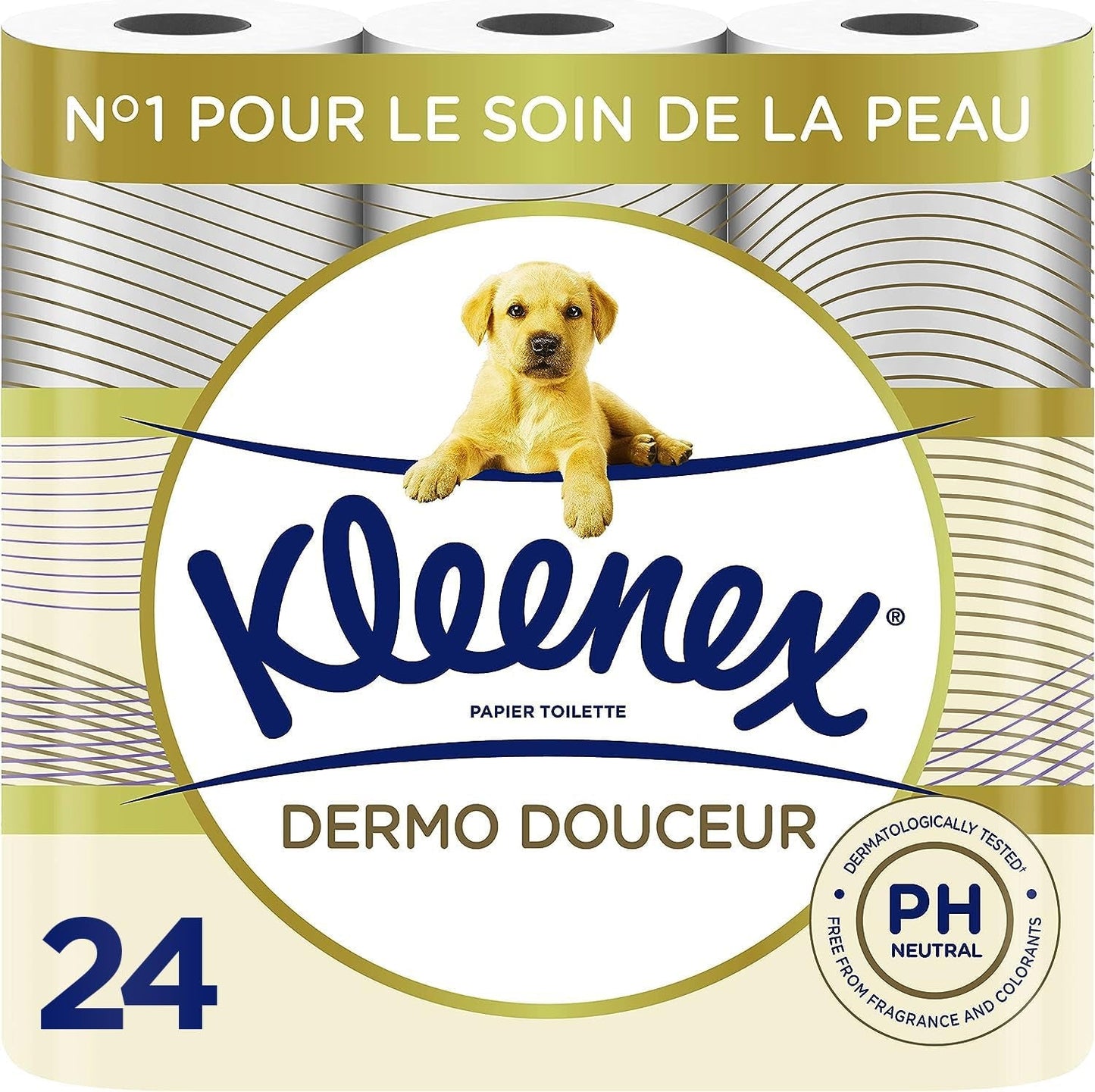 KLEENEX Dermo Douceur 4230420 Toiletpapier, 24 rollen (4 X 6 rollen) wit, 24 Unité (veel van 6)