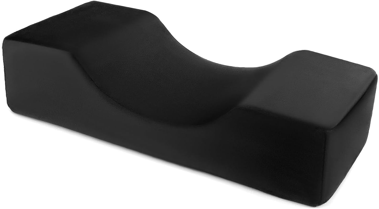 QWORK® Wimpernkissen, U-Förmiges Beauty Makeup Kissen, Ergonomies Wimpernkissen Für Verlängerungen, Memory Foam Wimpernkissen Für Den Heimgebrauch Im Schönheitssalon (Schwarz) Cervicale Orthopedische Kussens Naty Shop