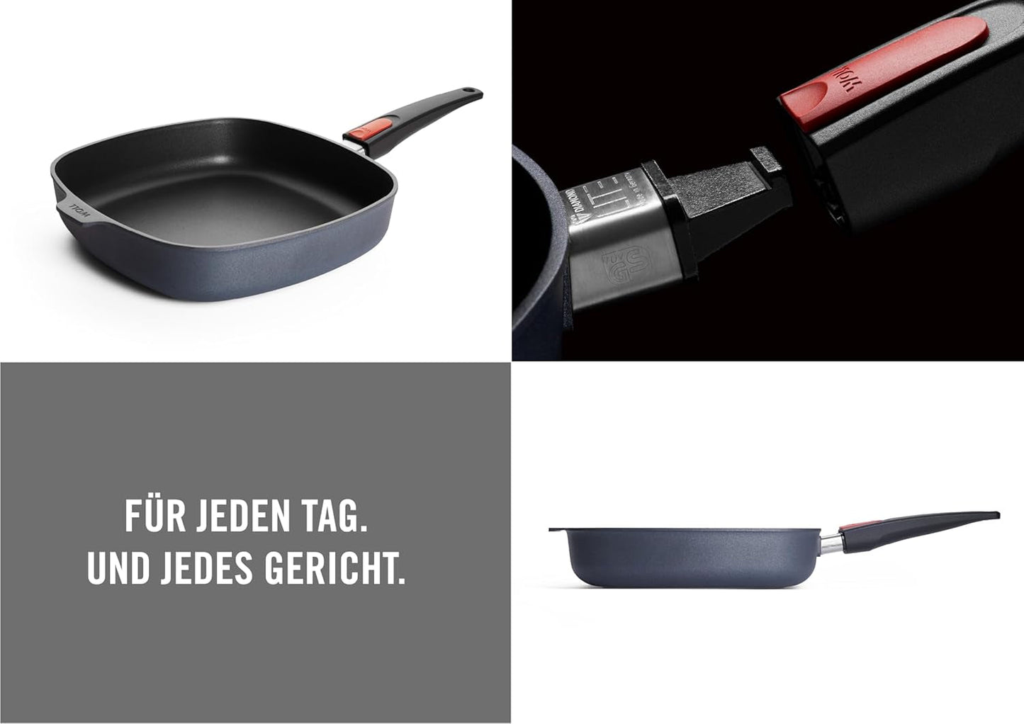 Woll Diamond Lite Vierkante Pan, 6 Cm hoogte - zonder inductie Potten en pannen Naty Shop