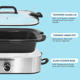 MST-5240SS Slowcooker, 3,3 liter, RVS Slowcooker Naty Shop