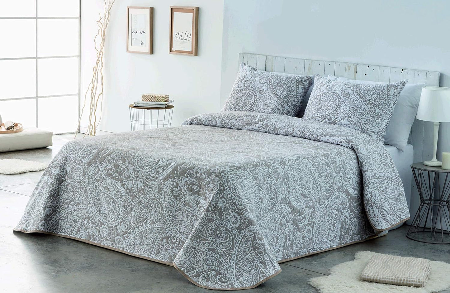 VIALMAN Lichte deken Sofia 29, Katoen Polyester, Bruin, Cama 135: 230 X 270 Cm Bedden en dekens Besuche den VIALMAN-Store Taupe 180 X 190 Cm