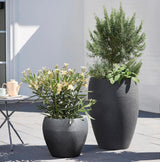 Scheurich Lineo, kunststof plantenbak, zwart graniet, diameter 30 cm, hoogte 24,1 cm, inhoud 11 l.