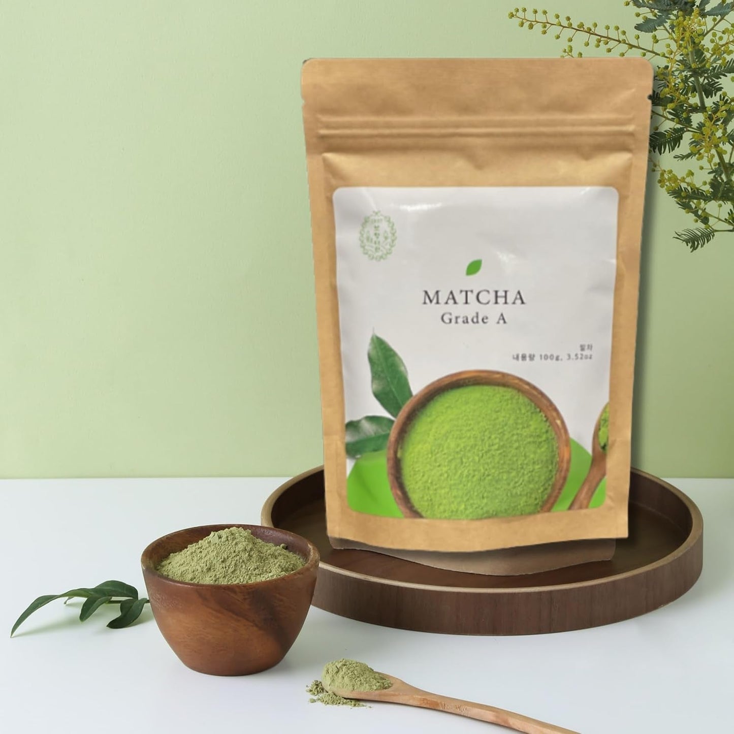 Bohyang Garden Matcha Poeder 100g – Premium groene thee uit Zuid-Korea | Fijngemalen en rijk aan traditie | Voor lattes, smoothies, bak- en persoonlijke verzorgingsrituelen | Matchapoeder in hersluitbaar zakje