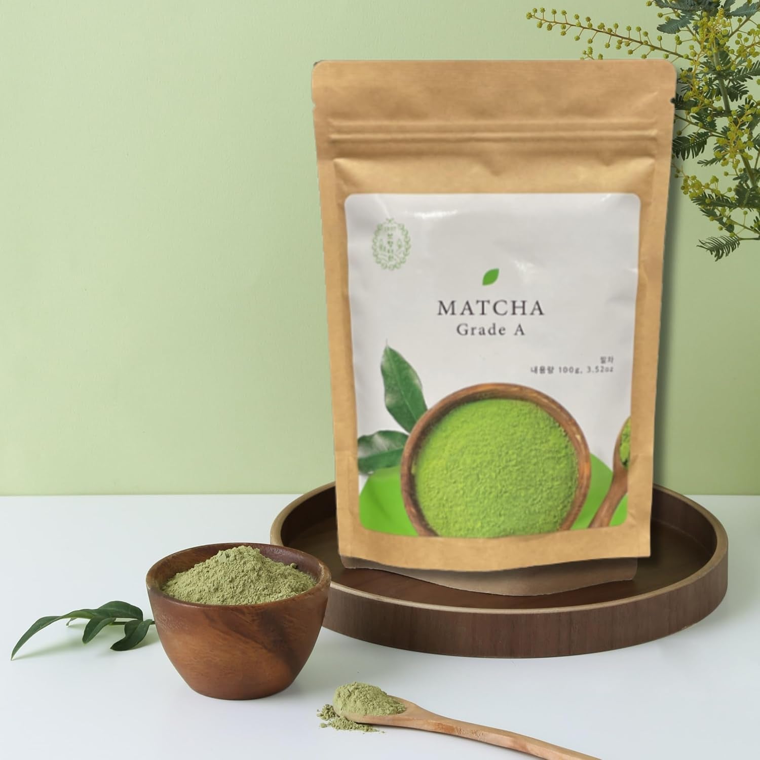 Bohyang Garden Matcha Poeder 100g – Premium groene thee uit Zuid-Korea | Fijngemalen en rijk aan traditie | Voor lattes, smoothies, bak- en persoonlijke verzorgingsrituelen | Matchapoeder in hersluitbaar zakje