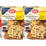 RUF Glutenvrije Schokoflocken-Kuchen Mit Kakaoglasur en Schoko-Stückchen, Fluffig en Schokoladig, Glutenvrije Kuchen, Zöliakie Geeignet (Packung Mit 2) Naty Shop 455 G (2Er Pack) Schokoflockenkuchen