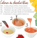 Schroot bakolie oplosbare poederverf 4012, rood, blauw en geel, gewicht 15 g, 3 stuks, gekleurd
