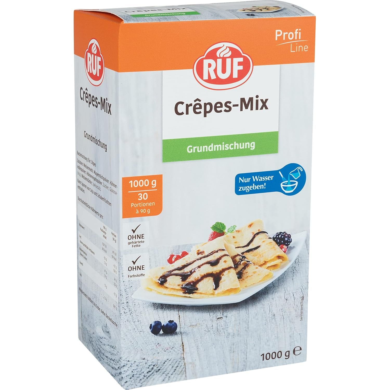 RUF Rührkuchen Backmischung, Nur Wasser & Öl Zugeben, Rezeptur Für Blechkuchen, Kastenkuchen, Muffins, Gugelhupf Und Tortenböden, 1X1000G Mengsel voor bakken en koken Naty Shop Crepesteig 1Er Pack Á 1X1000G