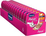 Vitakraft Poésie Création, nat kattenvoer, nat kattenvoer in saus, met kalkoen in kaassaus, multipack, geen toegevoegde suiker of granen (15 x 85g)